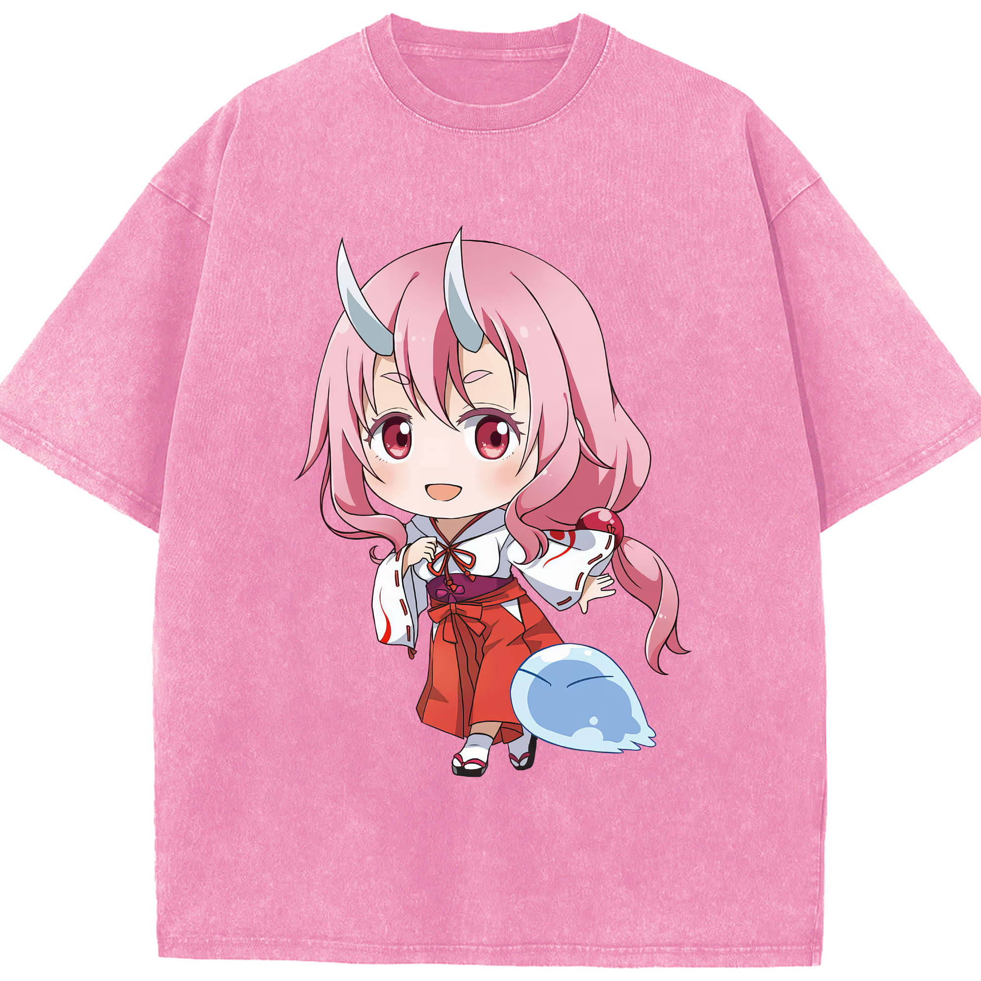 （画像用） 転スラ Regarding Reincarnated to Slime 綿100% ヴィンテージ風 半袖Tシャツ（フロントプリント）